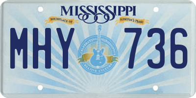 MS license plate MHY736