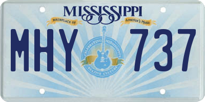MS license plate MHY737
