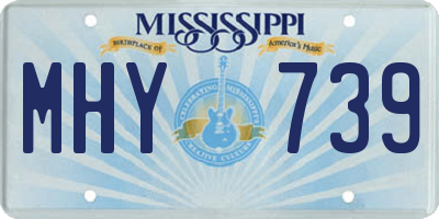MS license plate MHY739