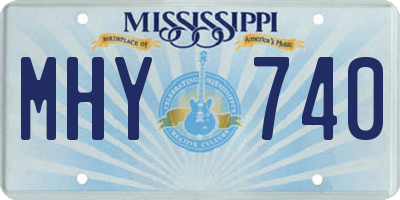 MS license plate MHY740