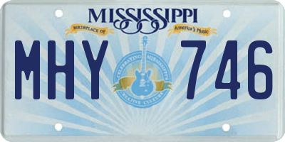MS license plate MHY746