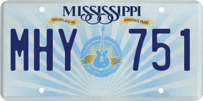 MS license plate MHY751