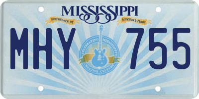 MS license plate MHY755