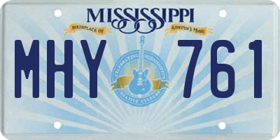 MS license plate MHY761