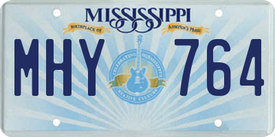 MS license plate MHY764