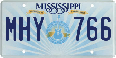MS license plate MHY766