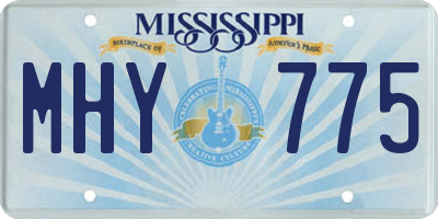 MS license plate MHY775
