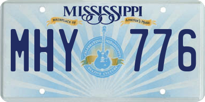 MS license plate MHY776
