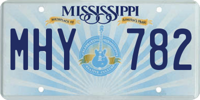 MS license plate MHY782