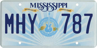 MS license plate MHY787