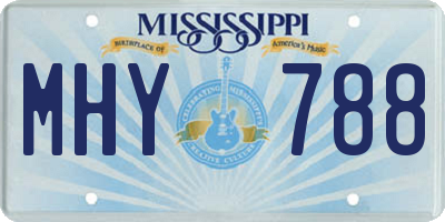 MS license plate MHY788