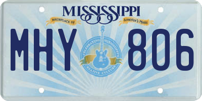 MS license plate MHY806
