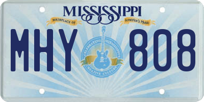 MS license plate MHY808