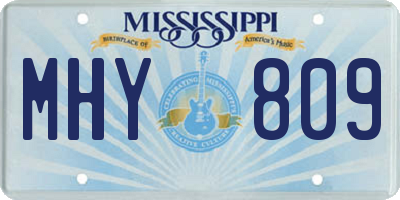 MS license plate MHY809