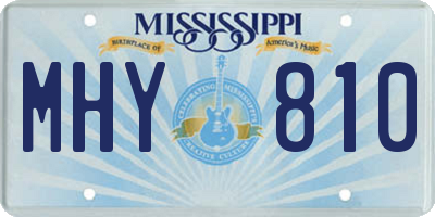 MS license plate MHY810