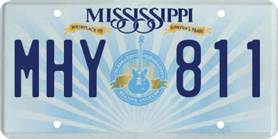 MS license plate MHY811