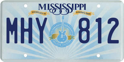 MS license plate MHY812
