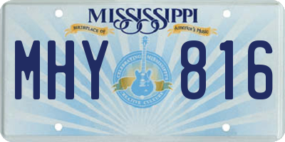 MS license plate MHY816
