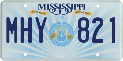 MS license plate MHY821