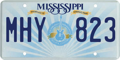 MS license plate MHY823