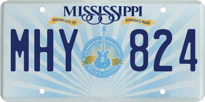 MS license plate MHY824