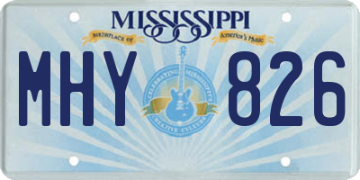 MS license plate MHY826