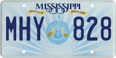 MS license plate MHY828