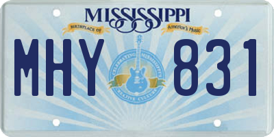 MS license plate MHY831