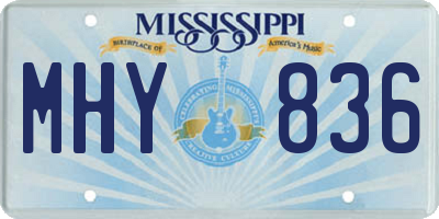 MS license plate MHY836