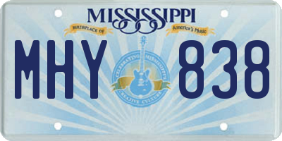 MS license plate MHY838