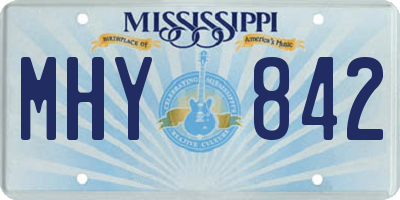 MS license plate MHY842