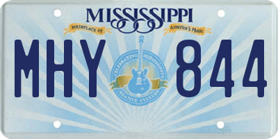 MS license plate MHY844