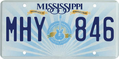 MS license plate MHY846