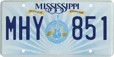 MS license plate MHY851