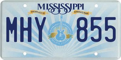 MS license plate MHY855