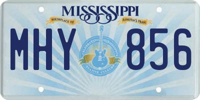 MS license plate MHY856