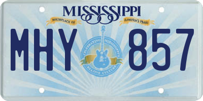 MS license plate MHY857