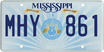 MS license plate MHY861