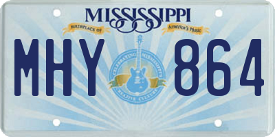 MS license plate MHY864