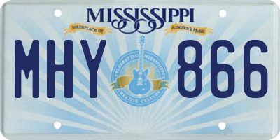 MS license plate MHY866