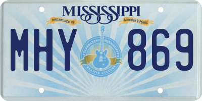 MS license plate MHY869