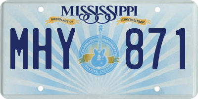 MS license plate MHY871