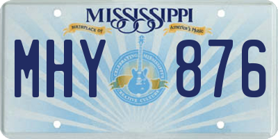 MS license plate MHY876