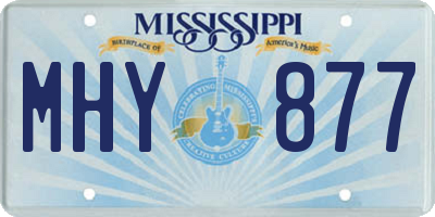MS license plate MHY877