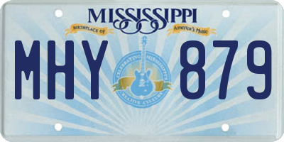 MS license plate MHY879