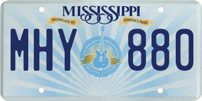 MS license plate MHY880