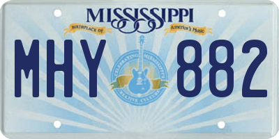 MS license plate MHY882