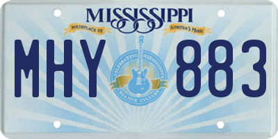 MS license plate MHY883