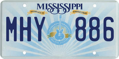 MS license plate MHY886