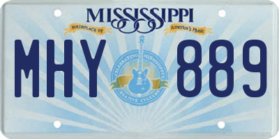 MS license plate MHY889